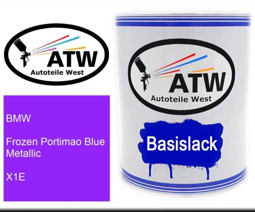 BMW, Frozen Portimao Blue Metallic, X1E: 1L Lackdose, von ATW Autoteile West.